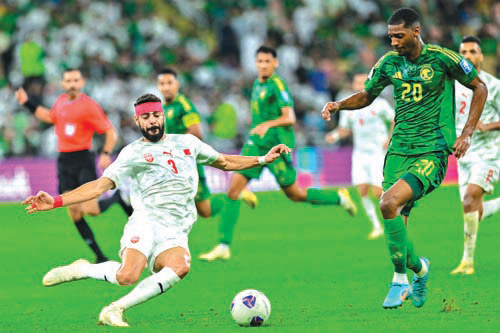  في آخر لقاء لهما تعادل الأخضر والبحرين 0-0